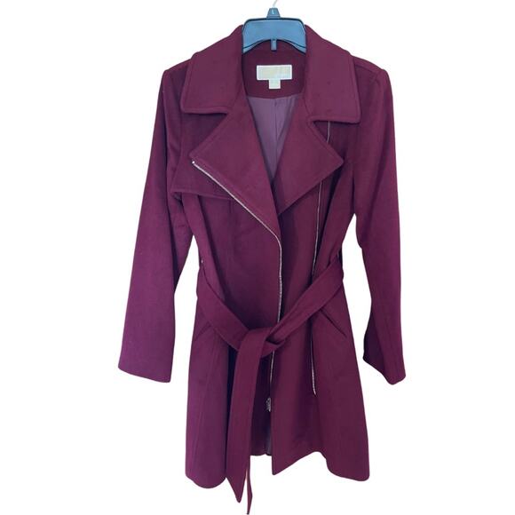 NWT - Michael Kors - Wool Blend Belted Coat - Picture 4 of 8